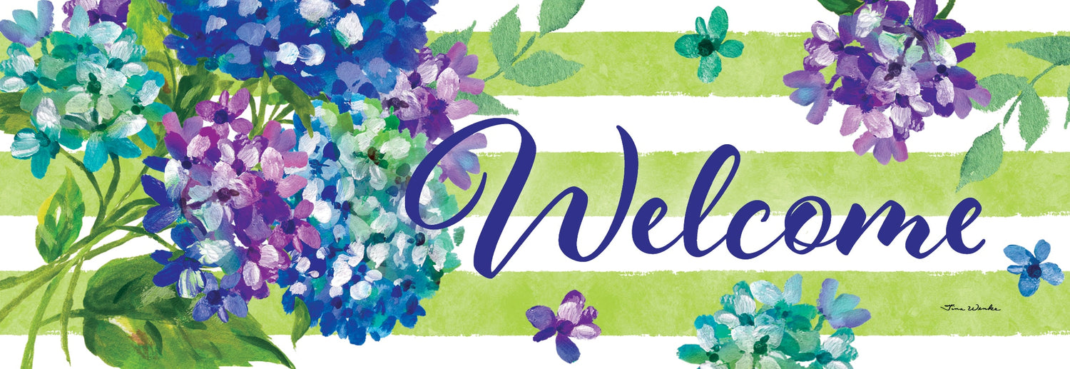Signature Sign-Striped Hydrangeas