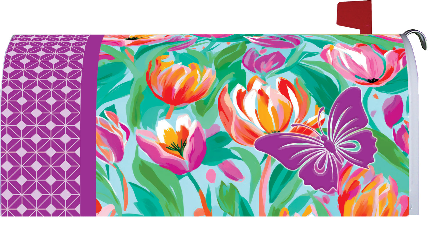 Vibrant Flowers-Mailbox Makeover