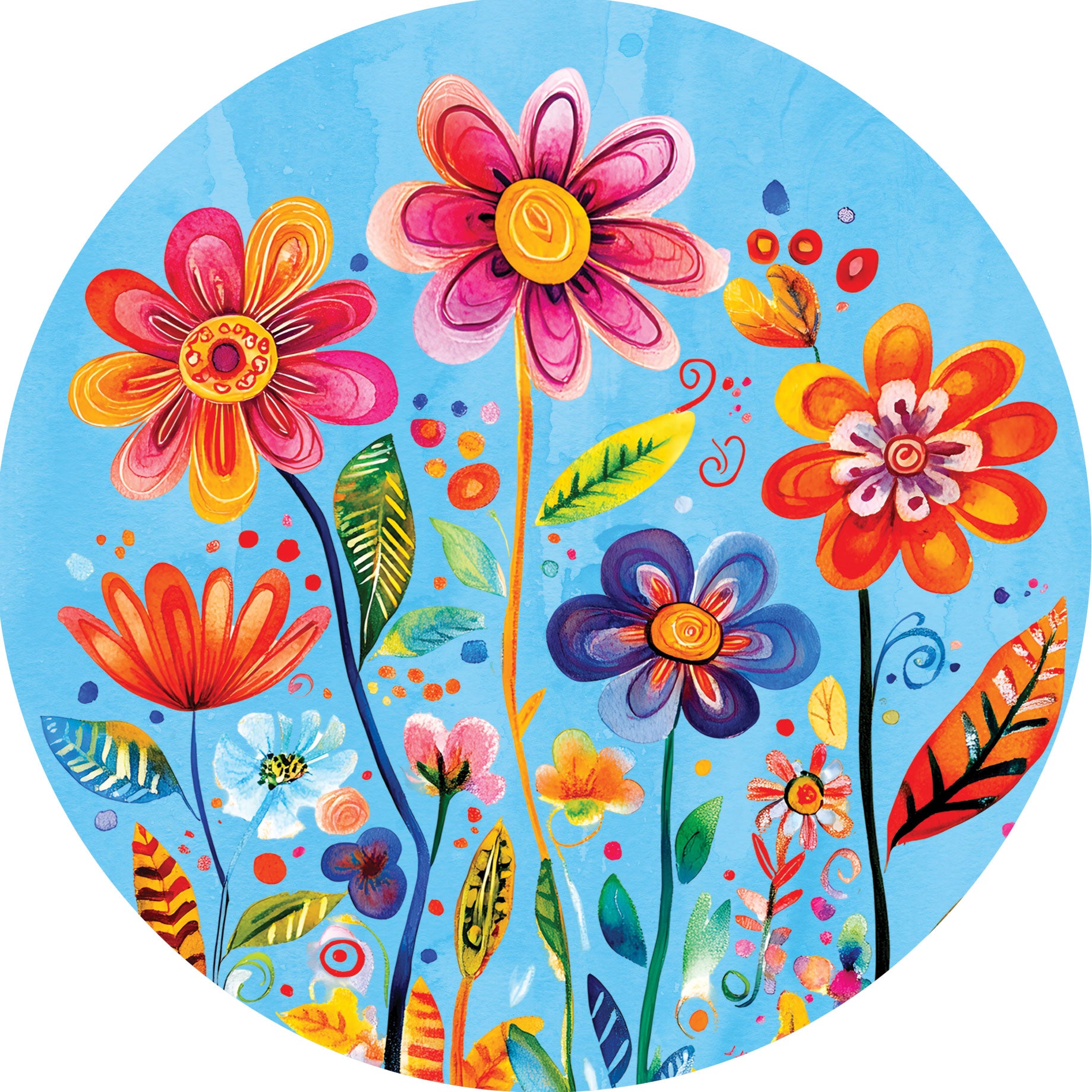 Funky Flowers-Accent Magnet