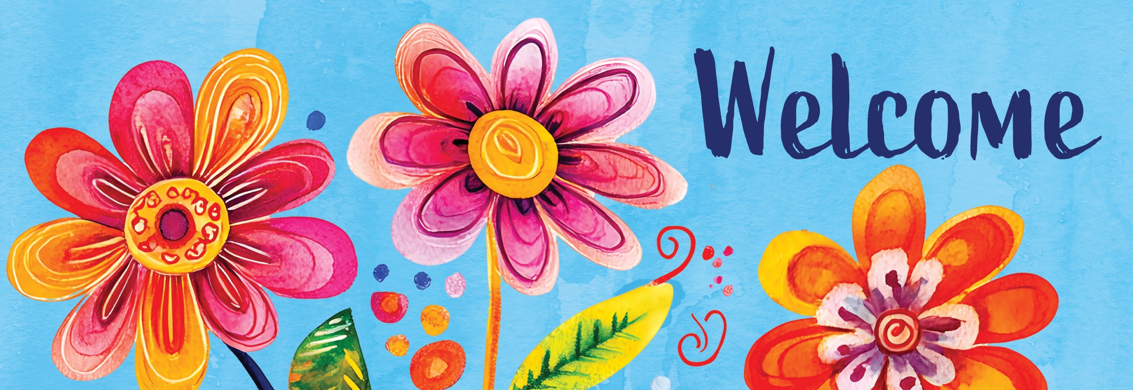 Signature Sign-Funky Flowers