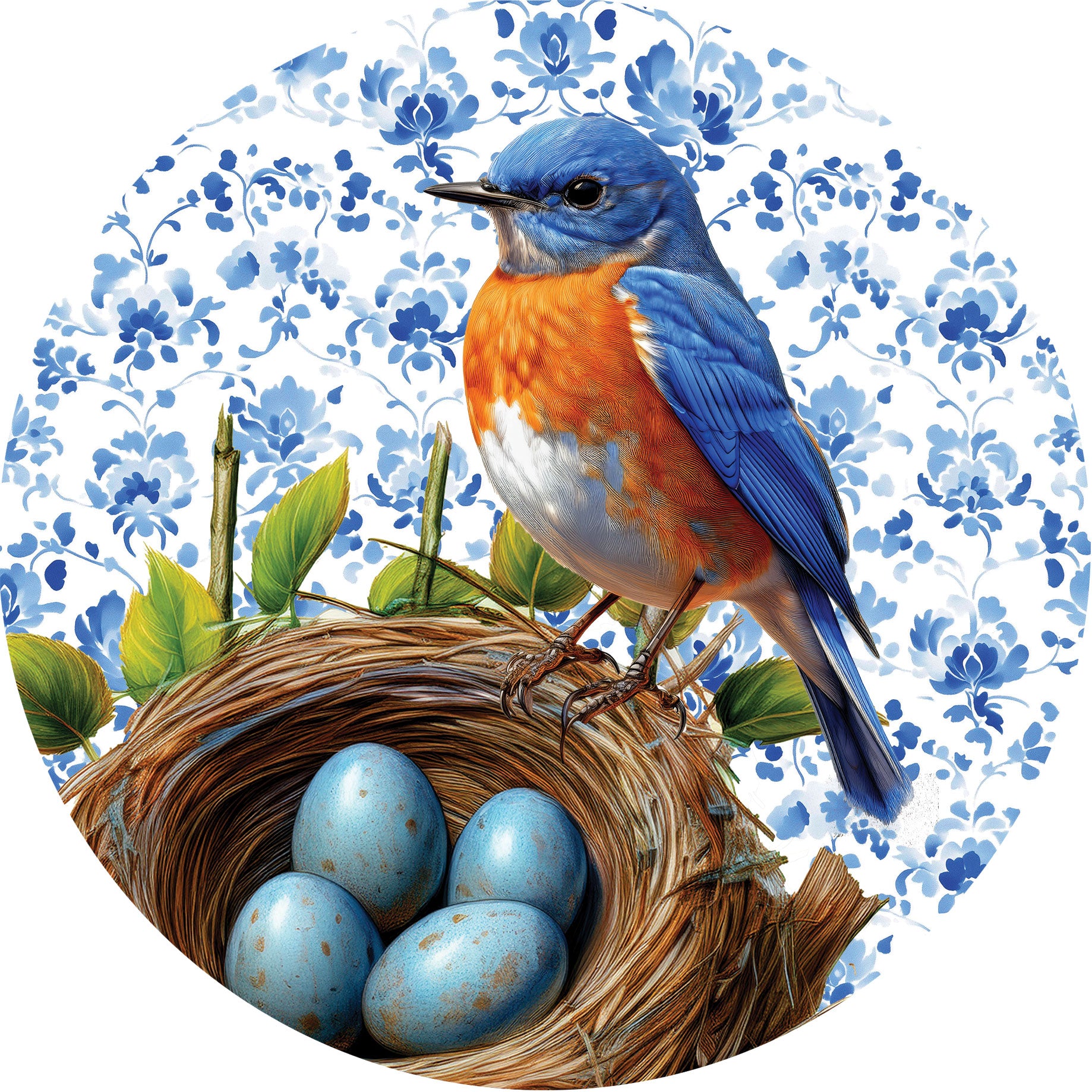 Bluebird Nest-Accent Magnet