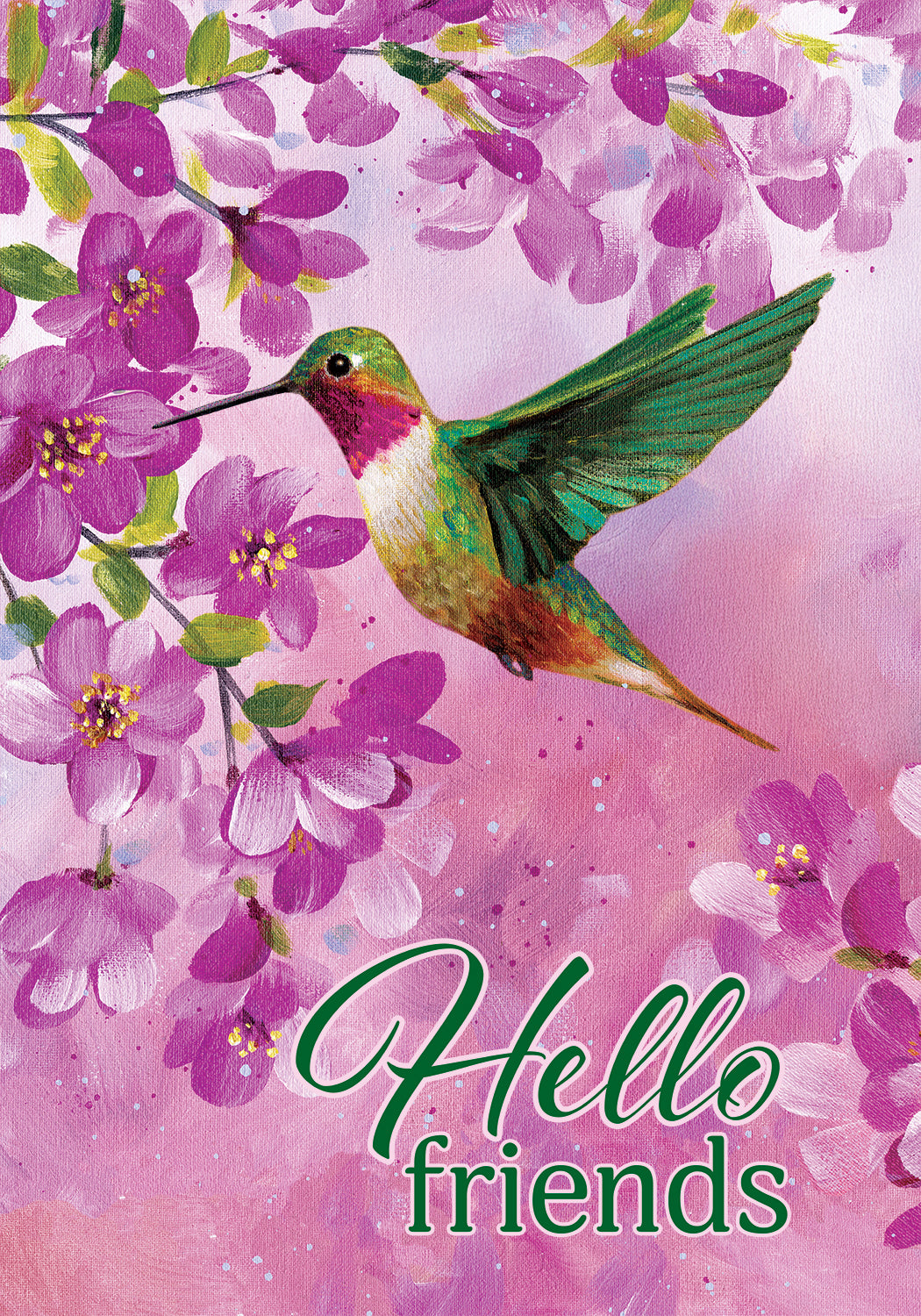 Pink Hummingbird-Flag