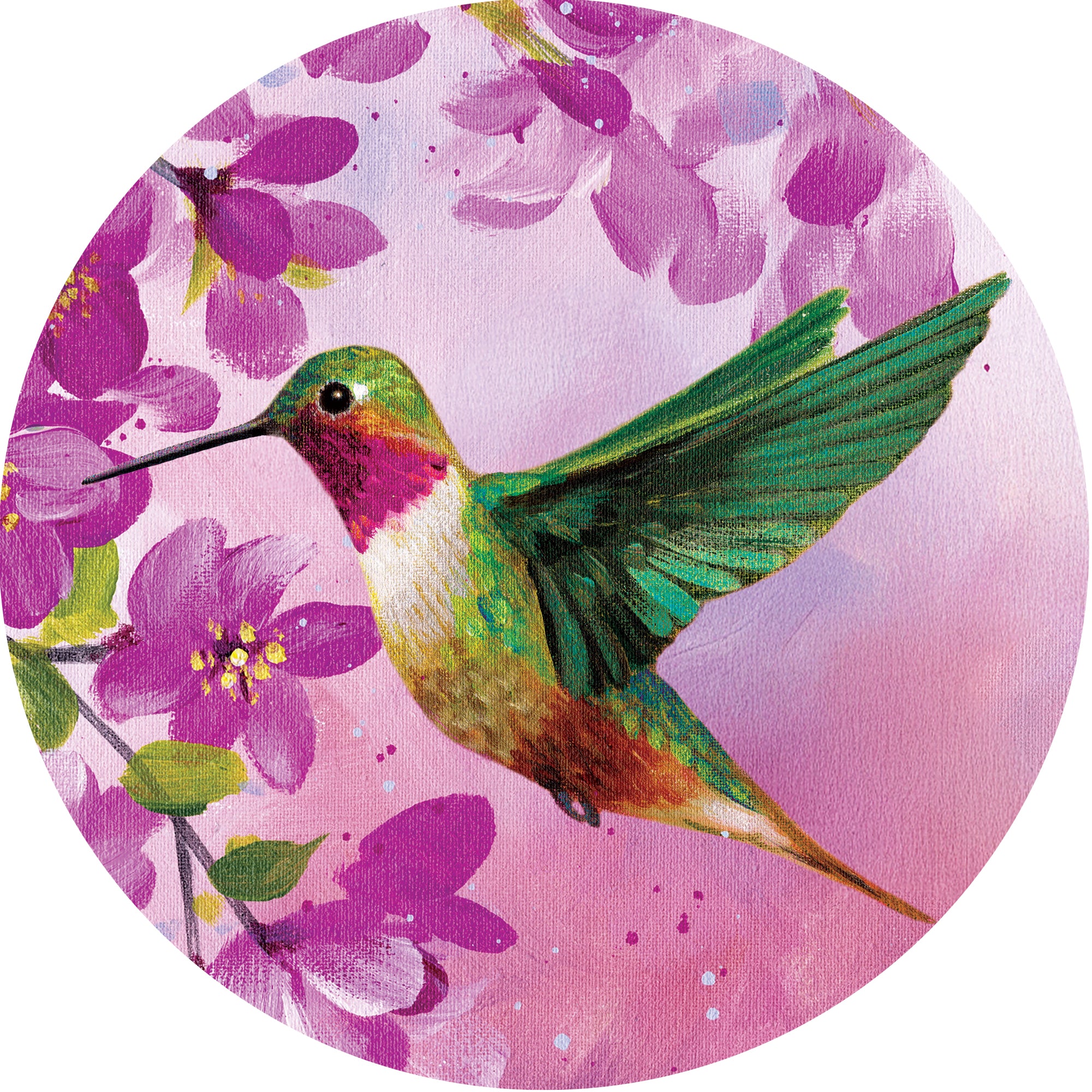 Pink Hummingbird-Suncatcher