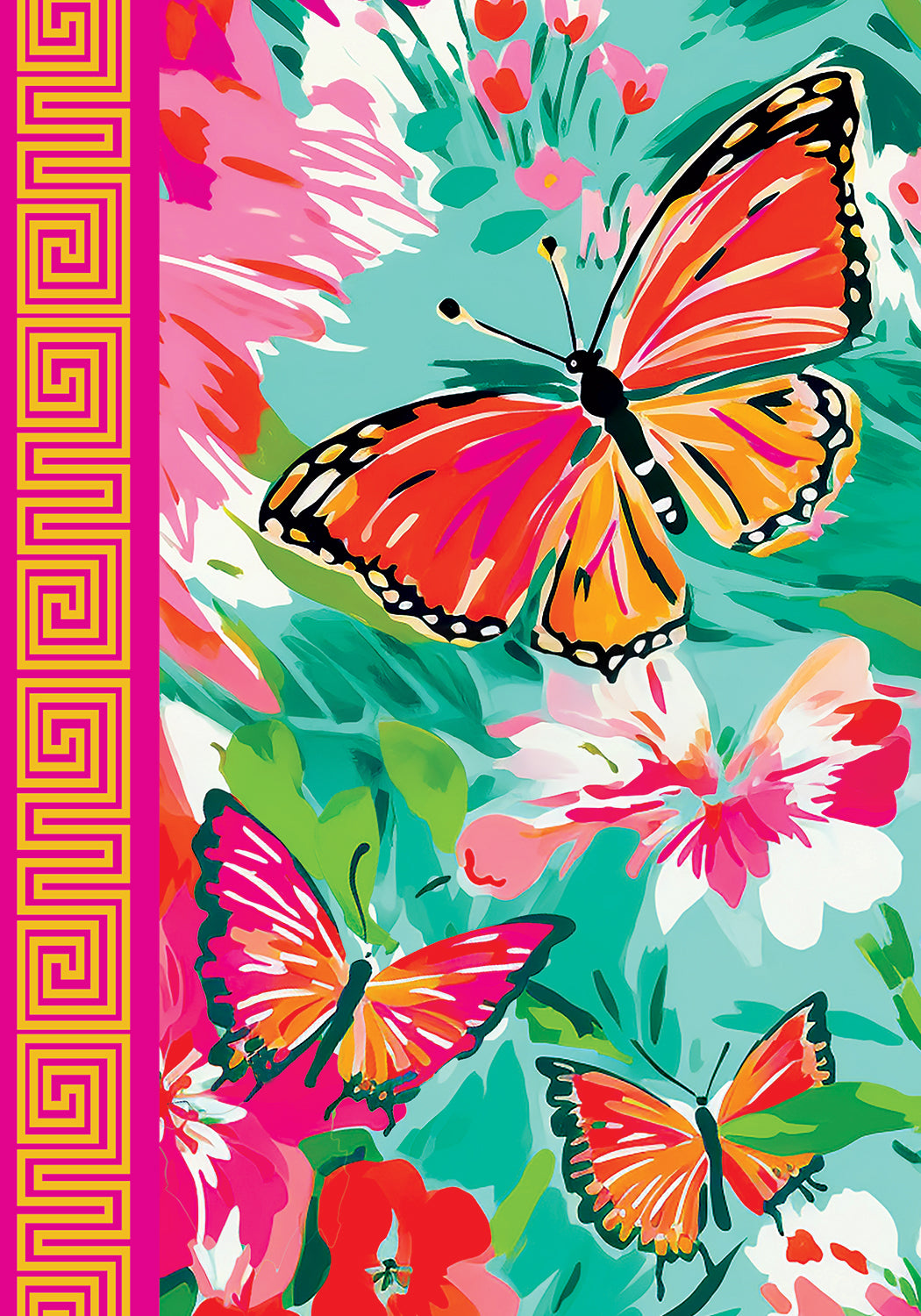 Vibrant Butterflies-Flag