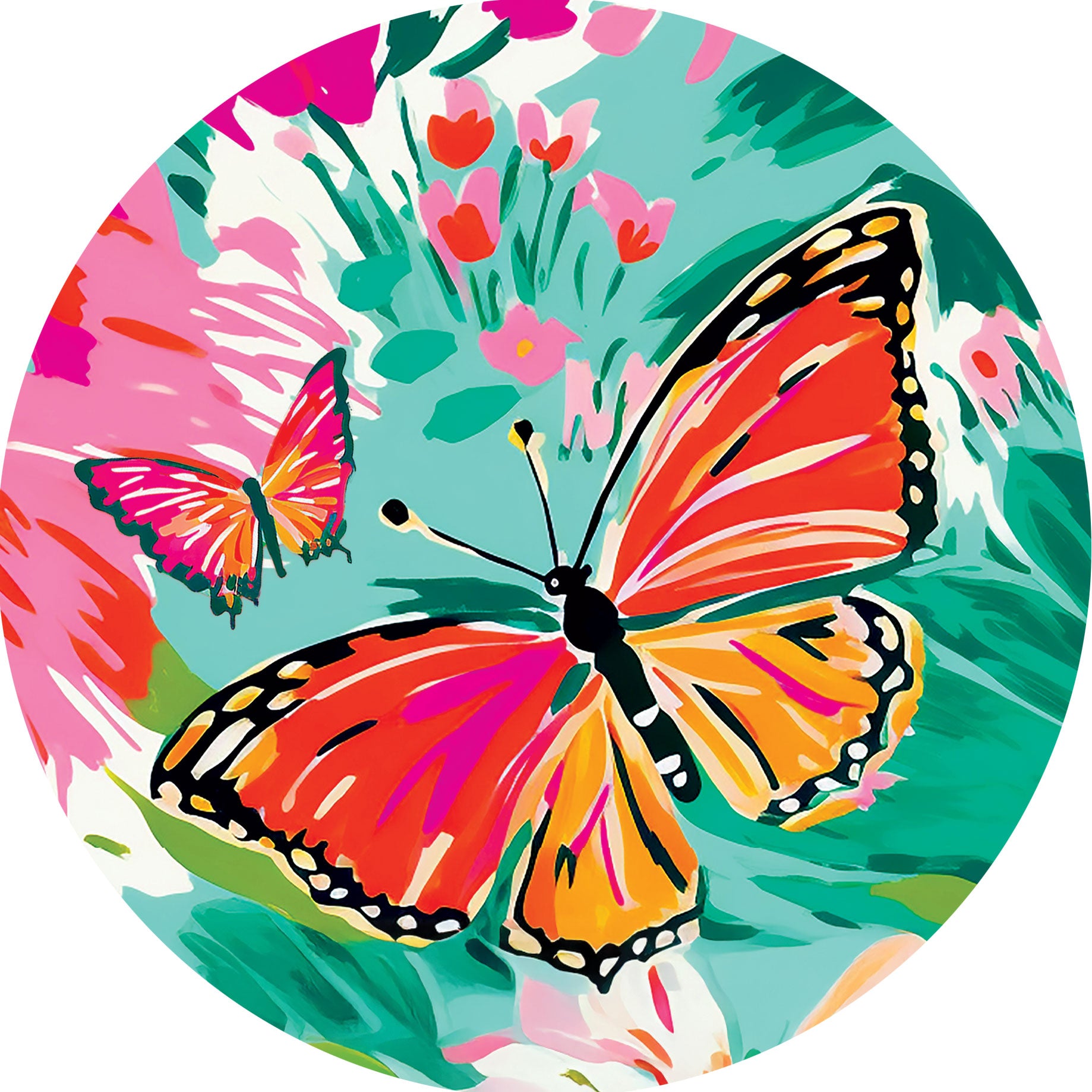 Vibrant Butterflies-Accent Magnet
