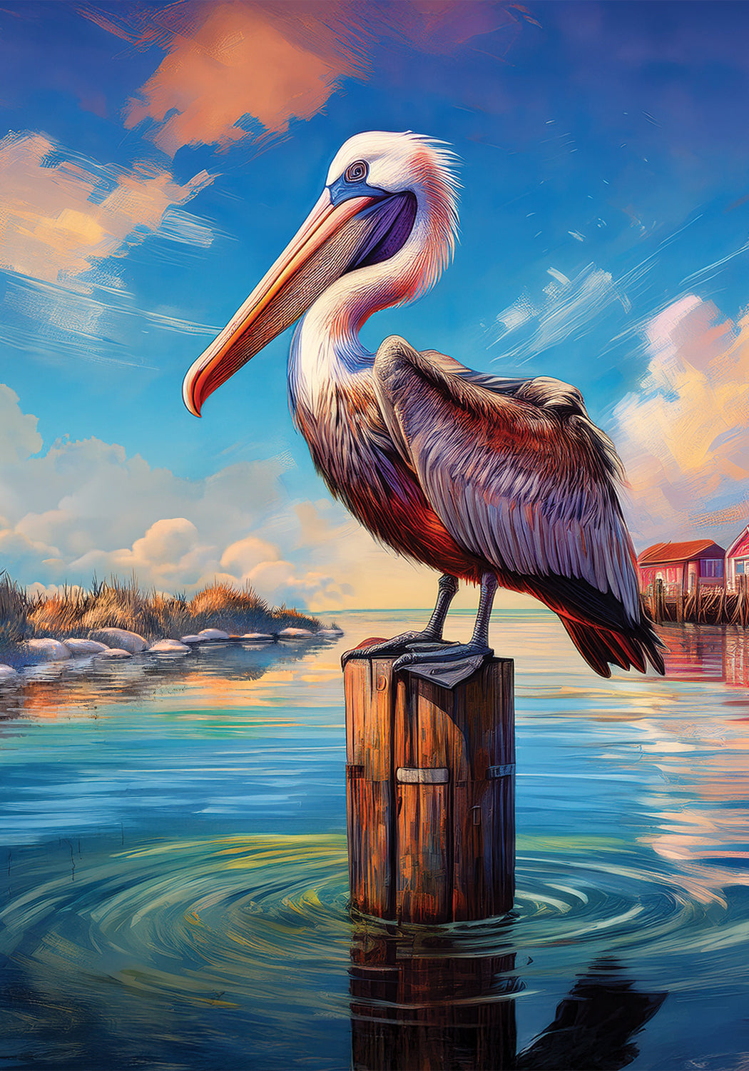 Pelican on Post-Flag