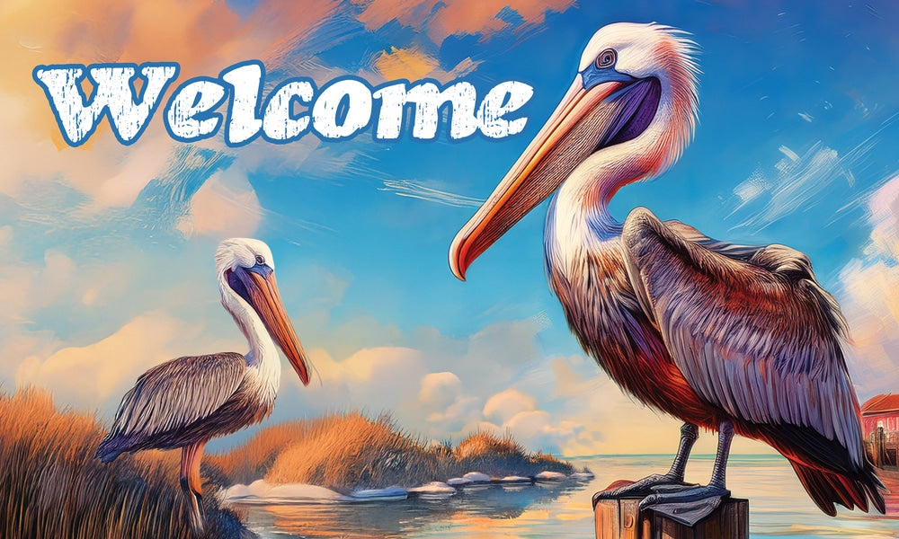Floor Mat-Pelican on Post