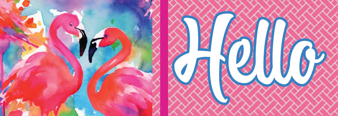 Signature Sign-Watercolor Flamingos