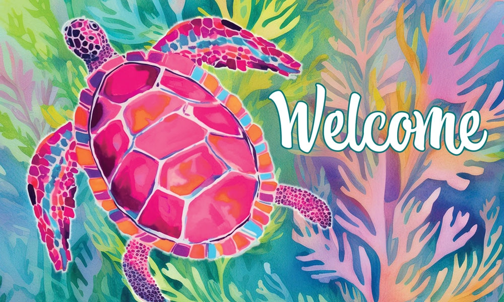 Floor Mat-Watercolor Turtle