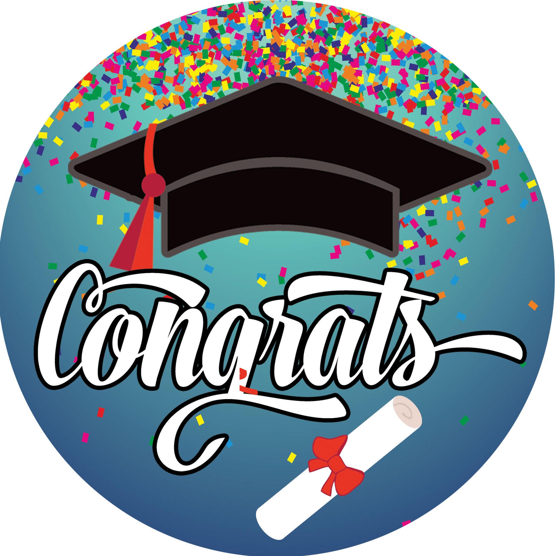 Congrats Grad!-Accent Magnet