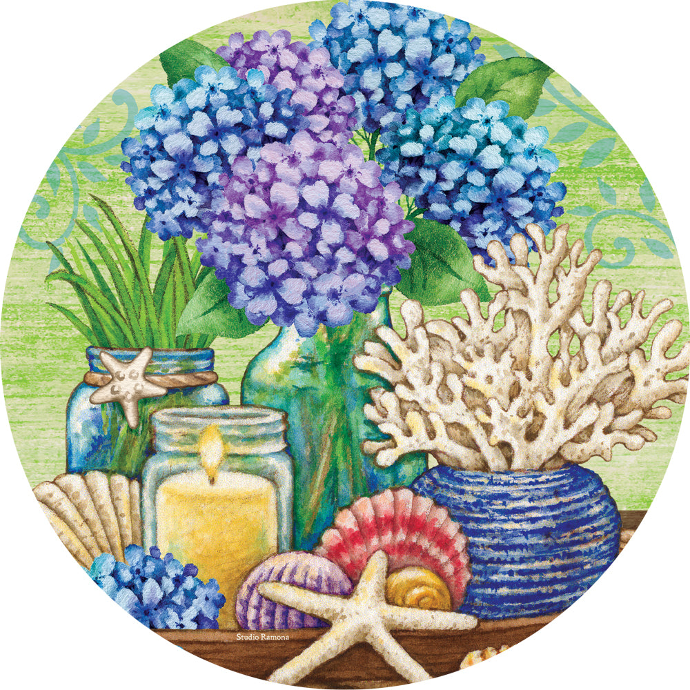 Hydrangeas Still Life-Stepping Stone