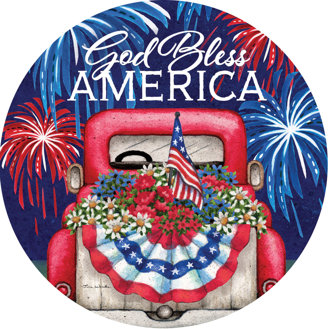 Patriotic Truck-Suncatcher