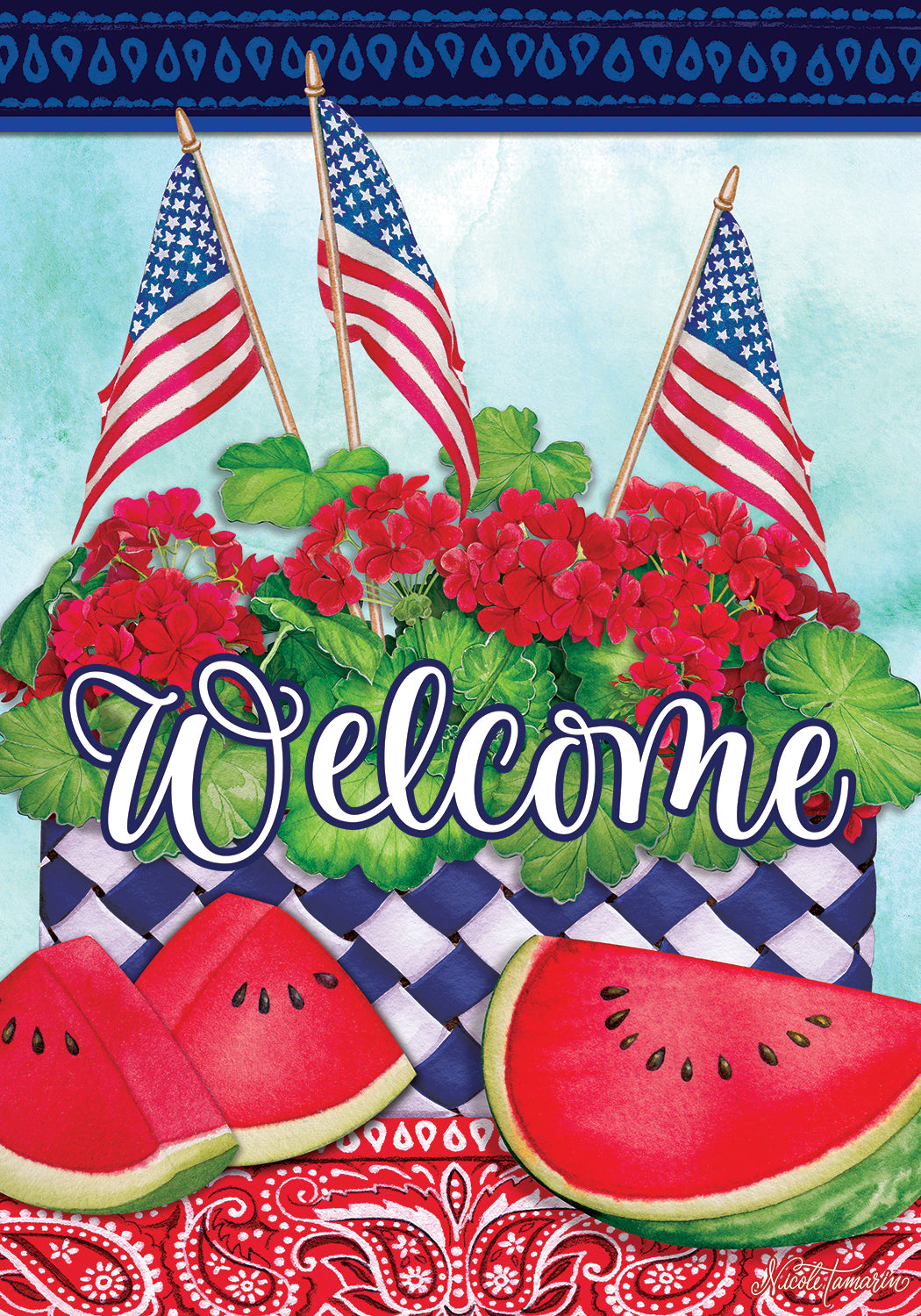 Watermelon and Flags-Flag