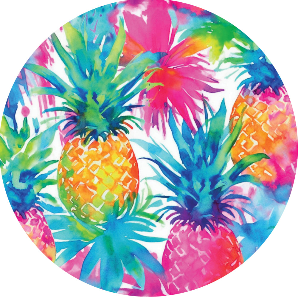 Watercolor Pineapples-Stepping Stone