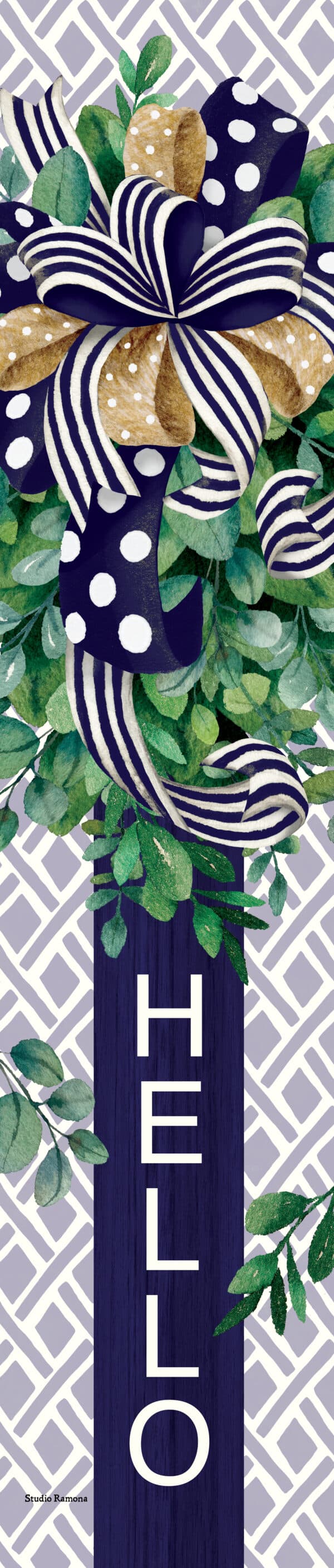 Yard Expression-Eucalyptus on Navy