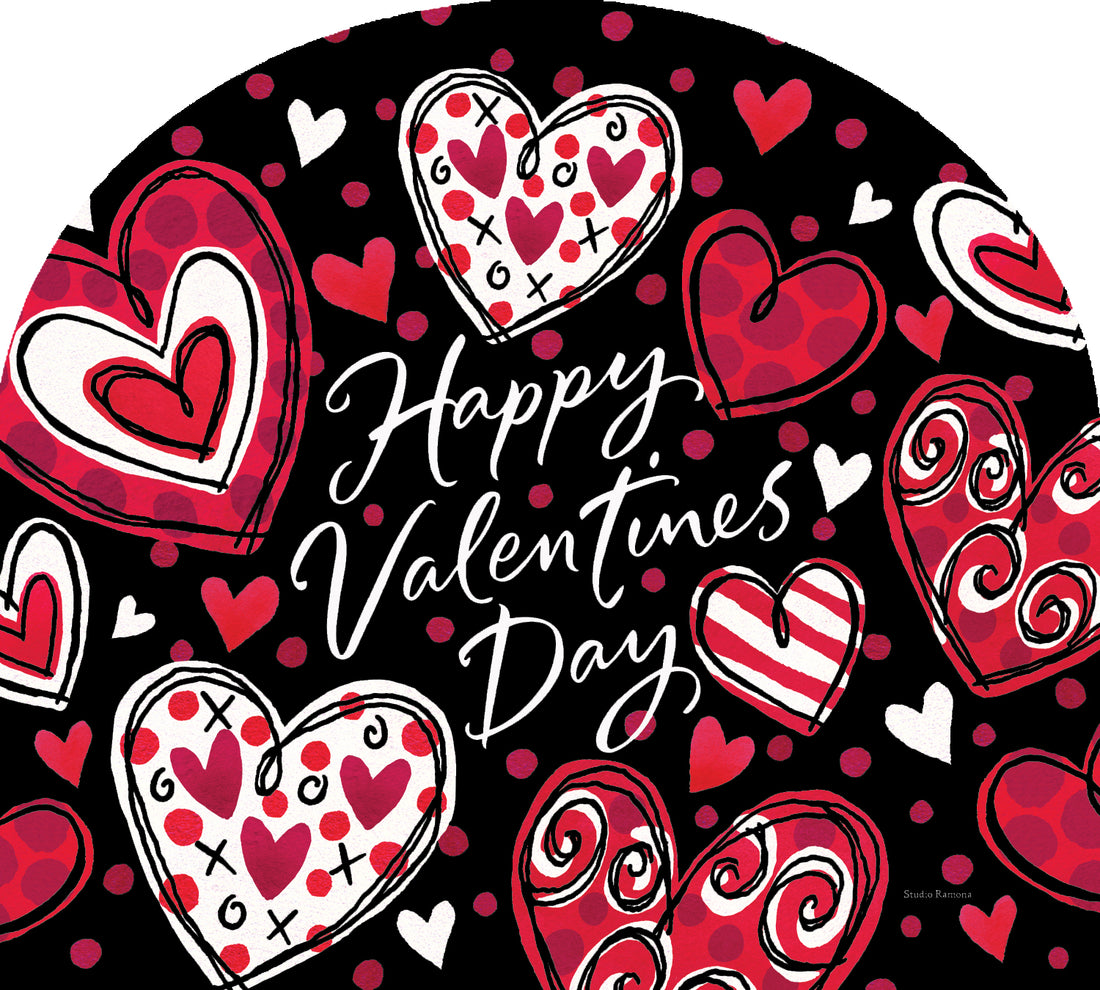 Black and Red Hearts-Arbor Mate