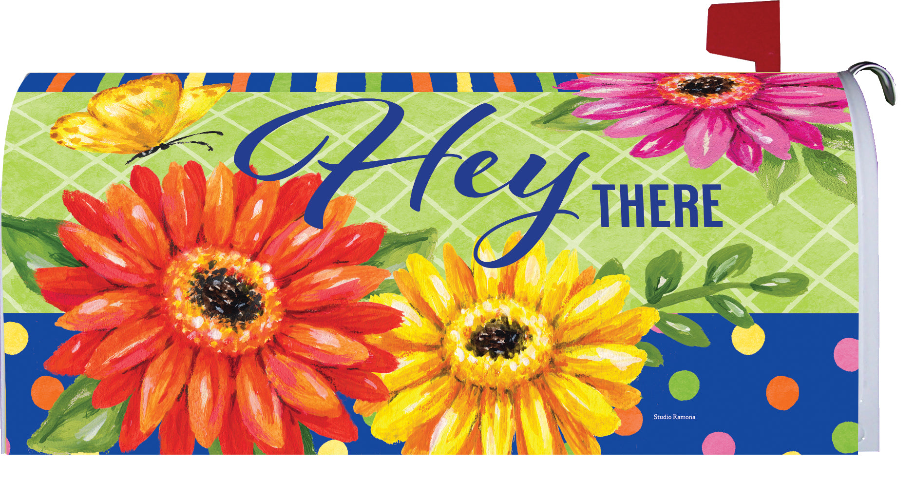 Bold Gerberas-Mailbox Makeover