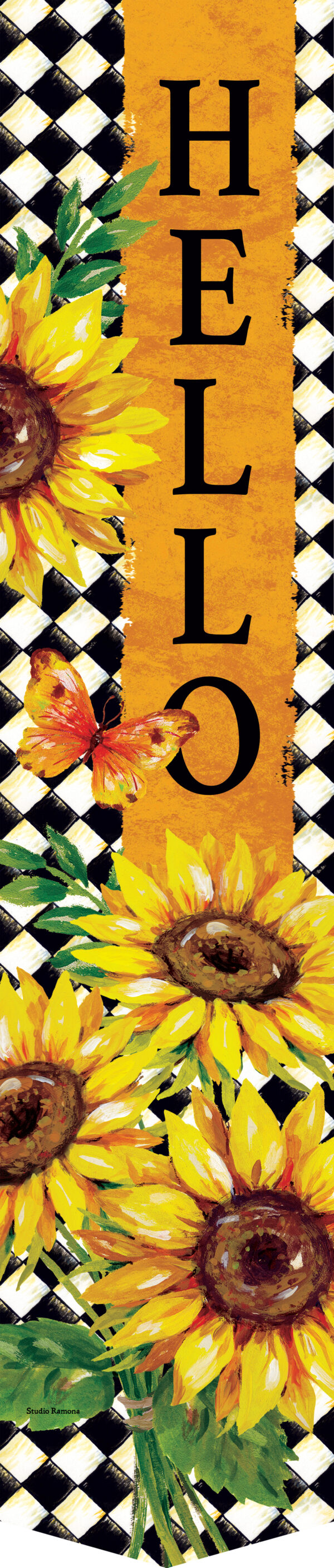 Sunflower Harlequin-Door Expression