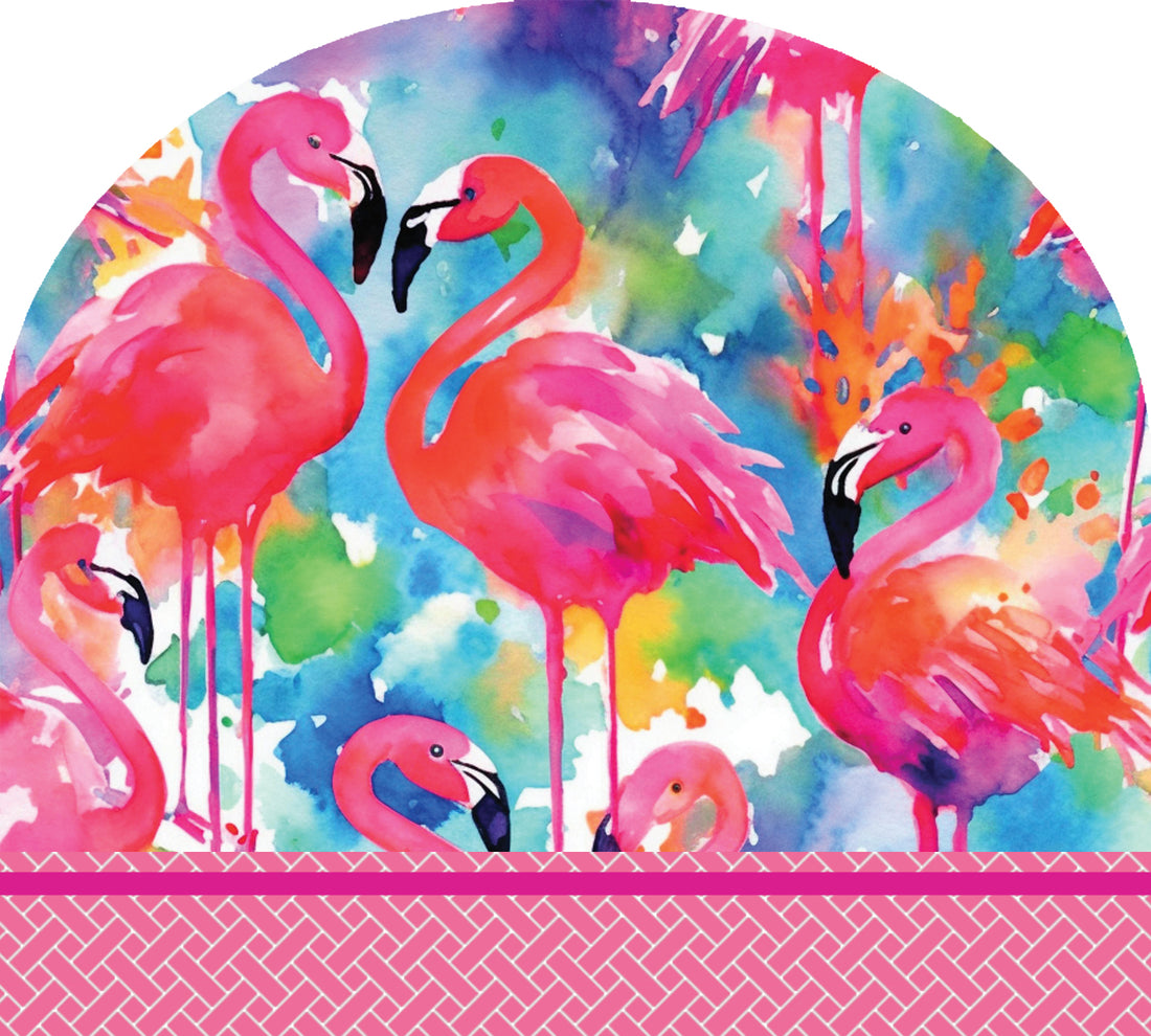 Watercolor Flamingos-Arbor Mate