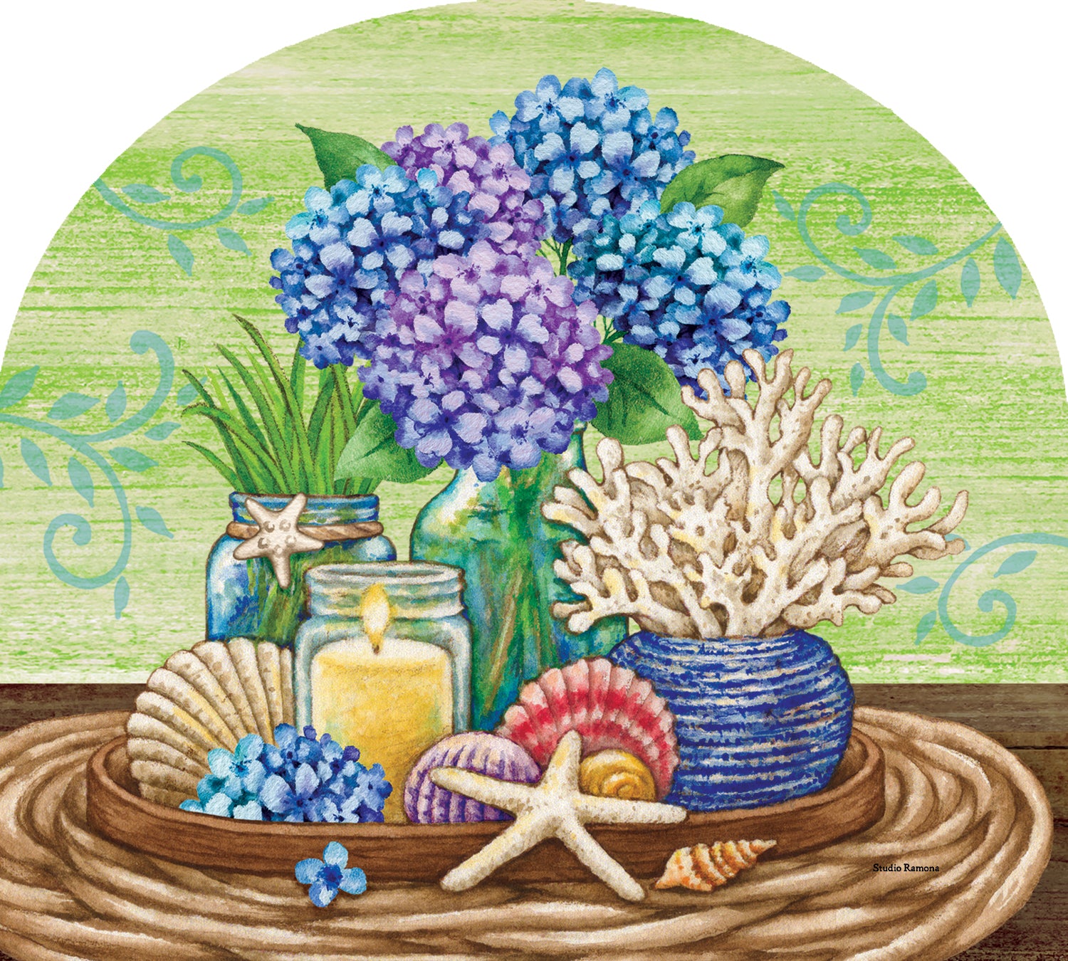 Hydrangeas Still Life-Arbor Mate
