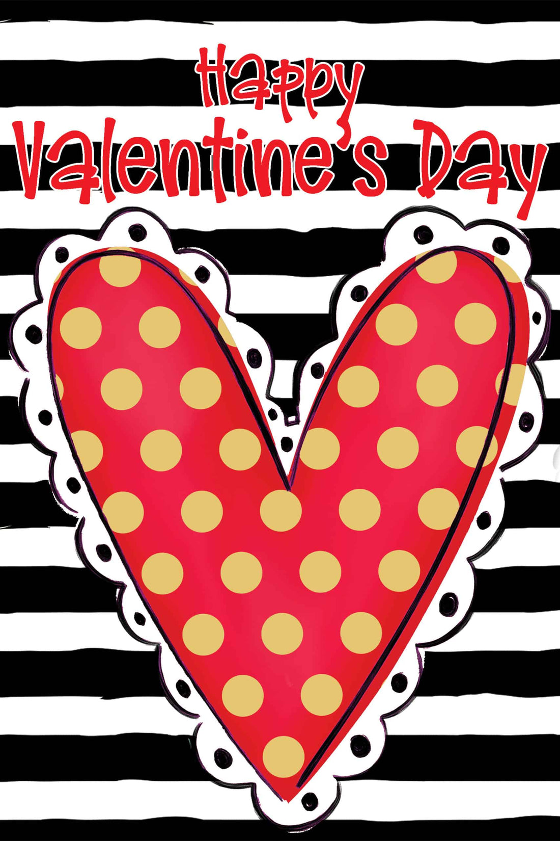 Wind Current Flag-Polka Dot Heart