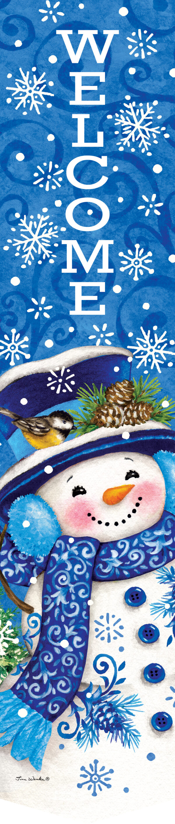 Chinoiserie Snowman-Door Expression