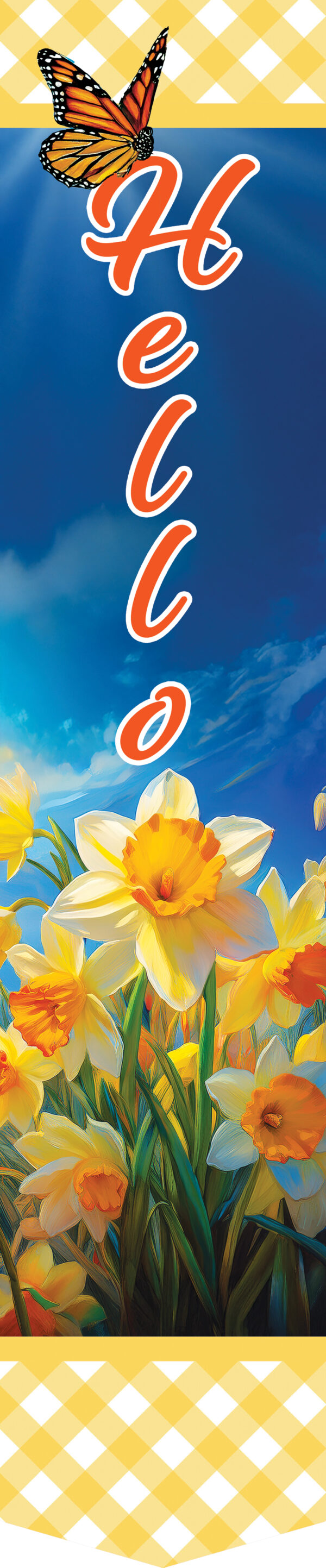 Daffodils and Butterfly-Door Expression
