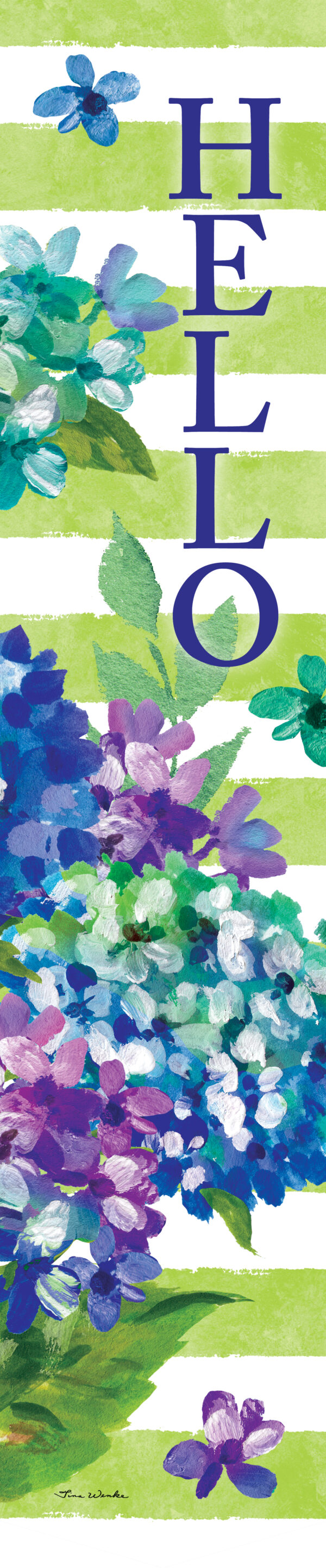 Striped Hydrangeas-Door Expression