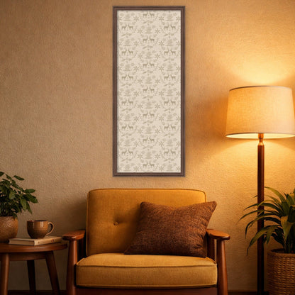 Framed Fabric Pinboard Reindeer Linen Printed Bulletin Board