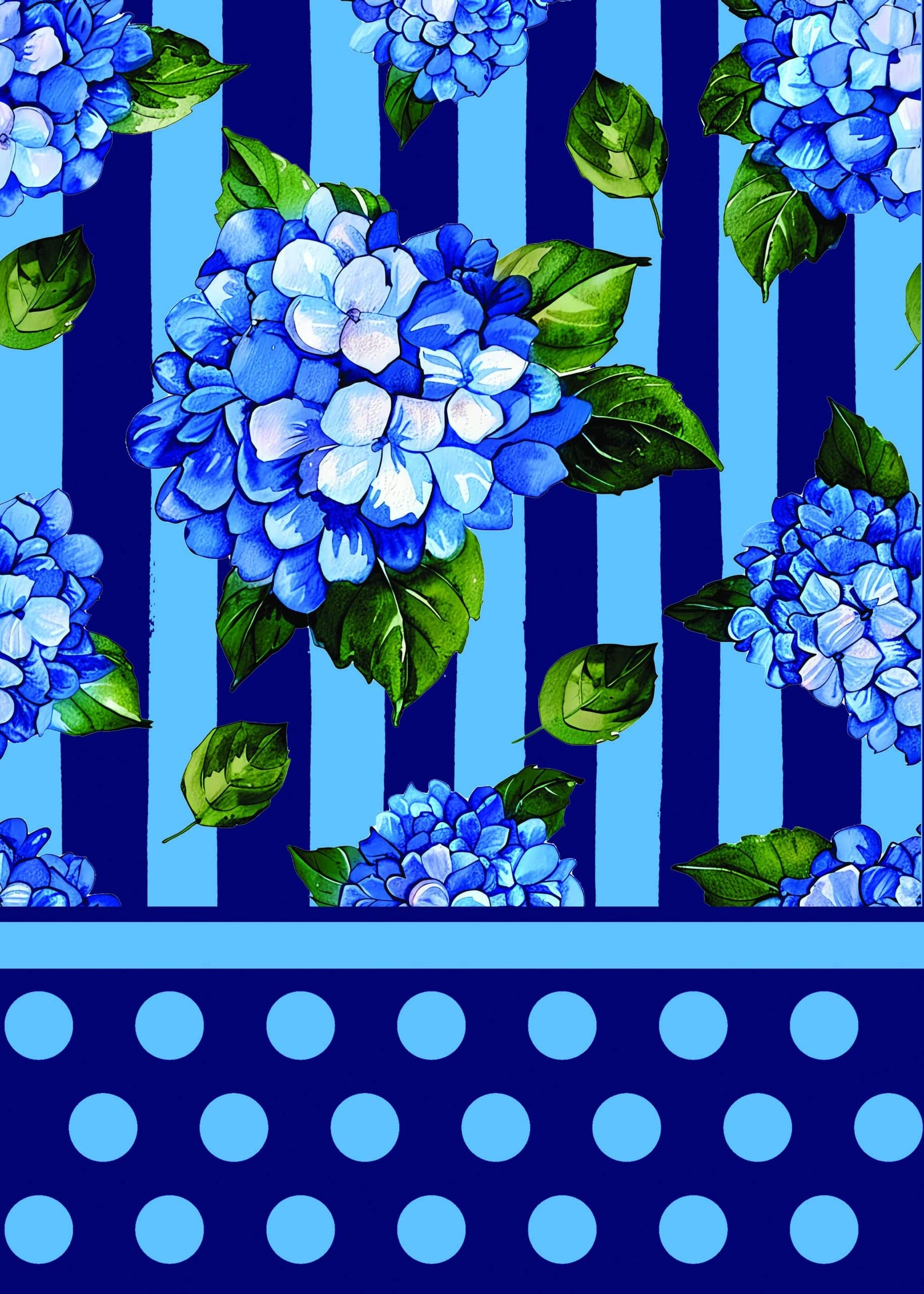 Wind Current Flag-Blue Hydrangeas