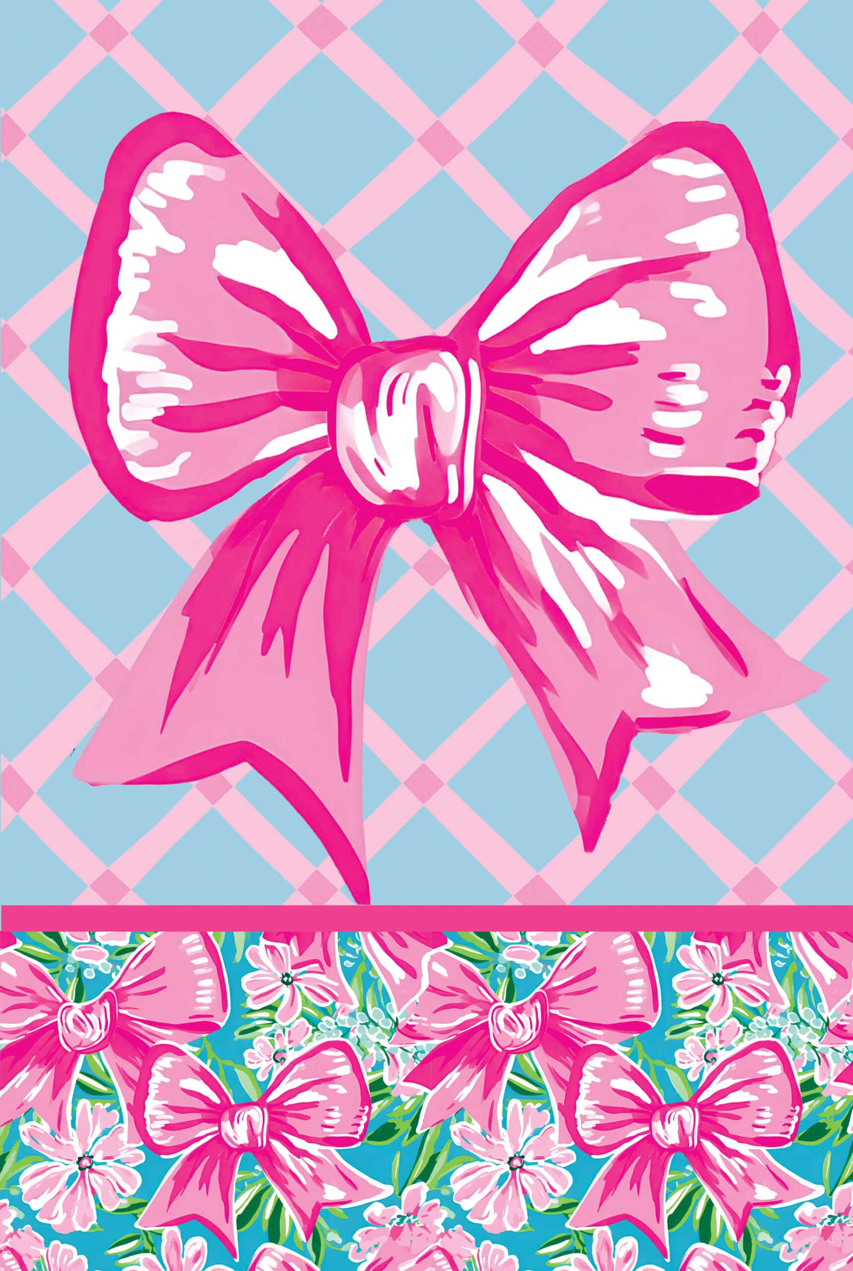 Wind Current Flag-Pink Bow