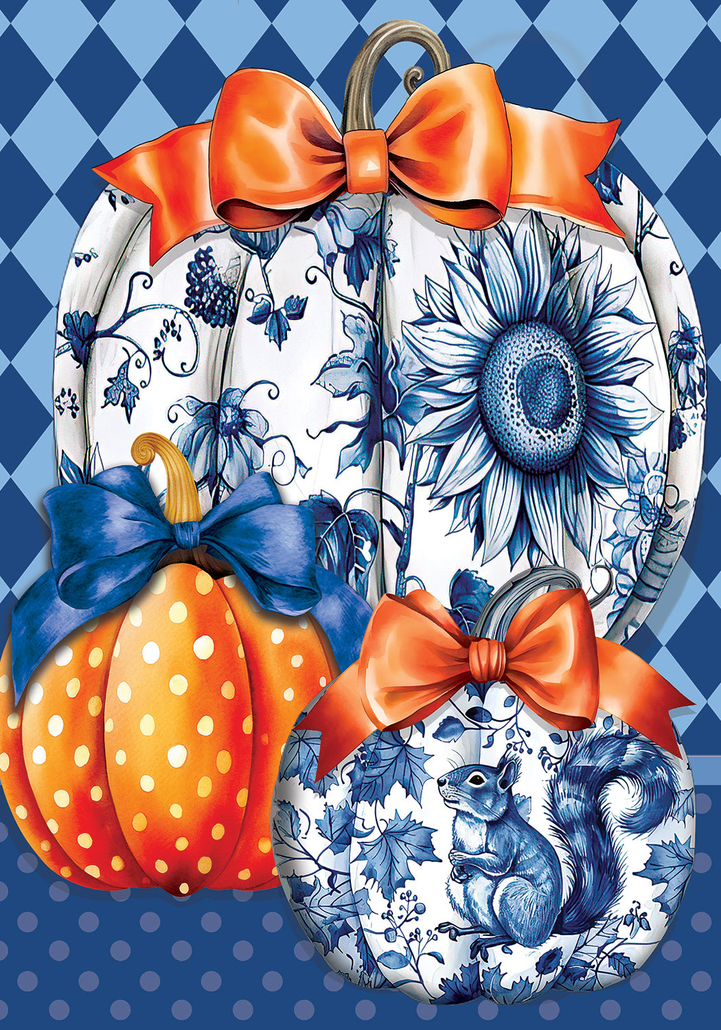 Chinoiserie Pumpkins Trio-Flag