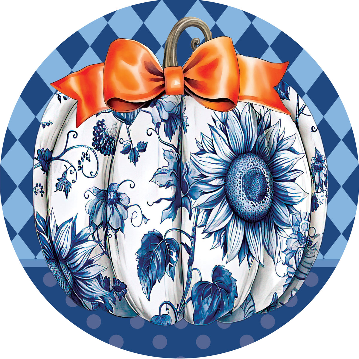 Chinoiserie Pumpkins Trio-Accent Magnet
