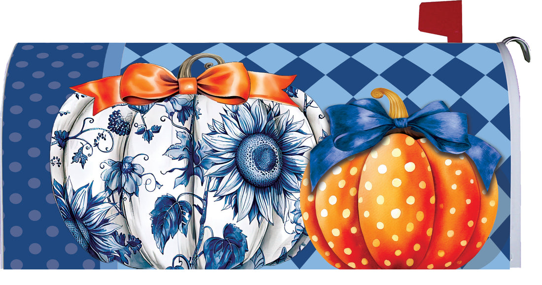 Chinoiserie Pumpkins Trio-Mailbox Makeover