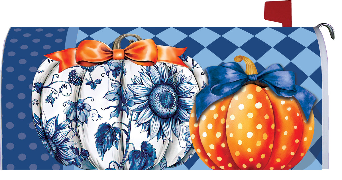Chinoiserie Pumpkins Trio-Mailbox Makeover