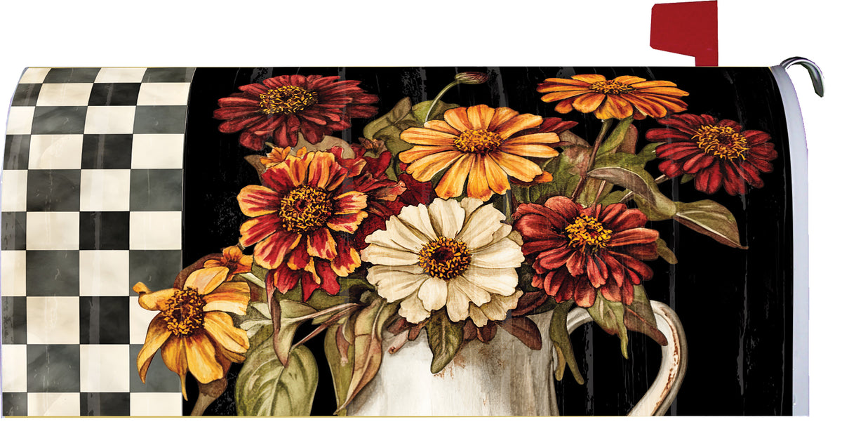 Vintage Fall Flowers-Mailbox Makeover