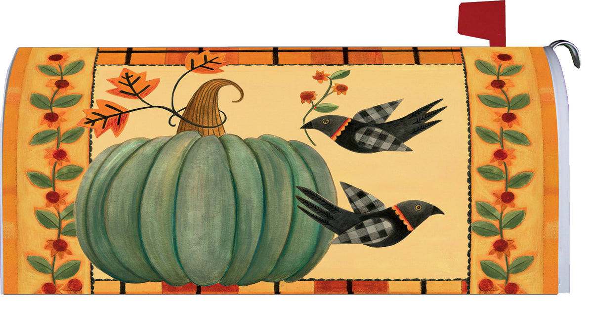 Folk Art Pumpkin-Mailbox Makeover