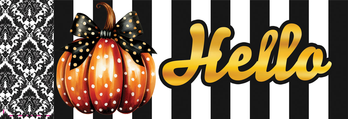 Elegant Pumpkin-Signature Sign