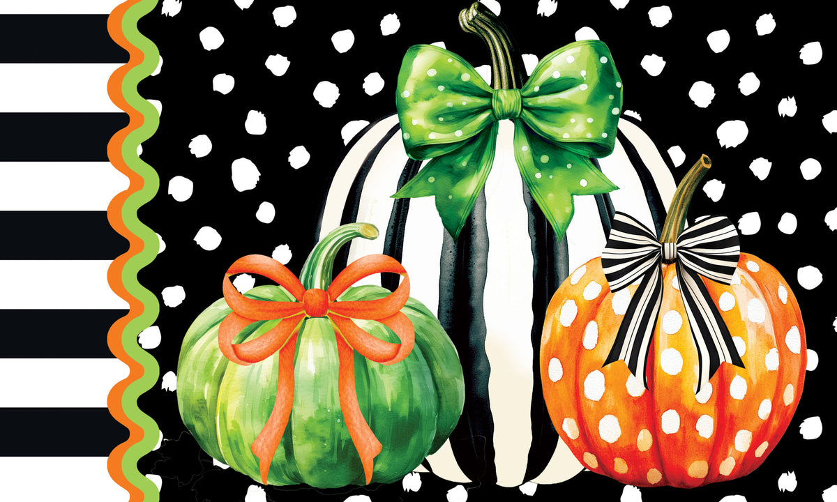 Pumpkin Stripes- Floor Mat