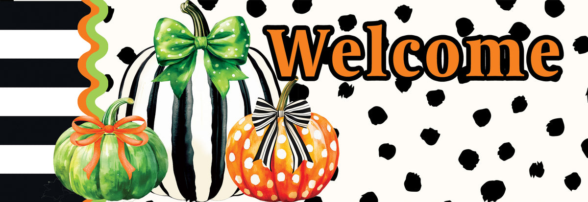 Pumpkin Stripes-Signature Sign