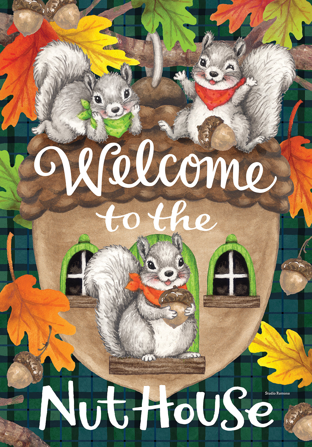 Nuthouse Squirrel-Flag