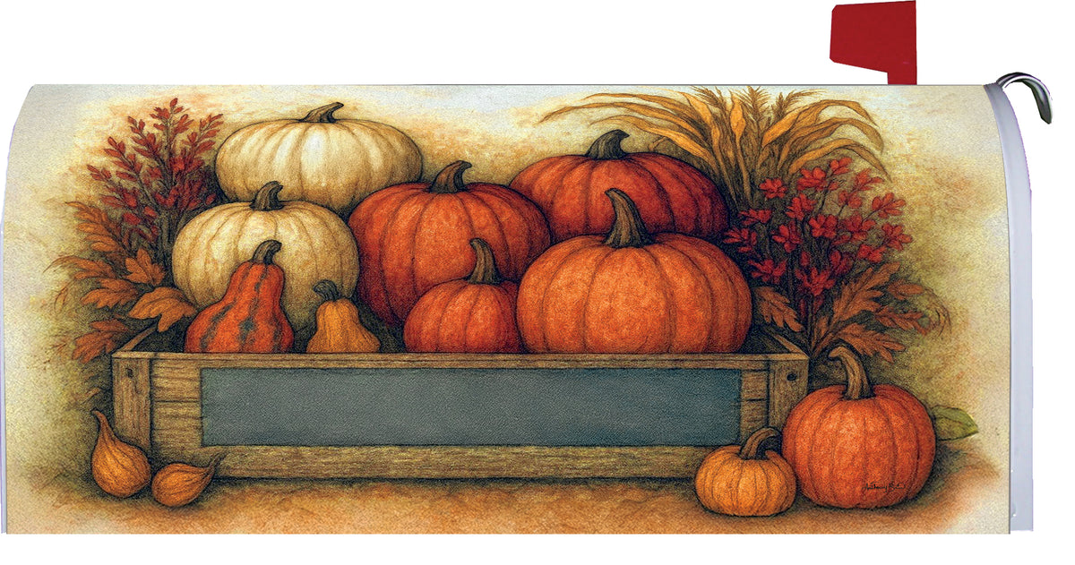 Rustic Pumpkins-Mailbox Makeover