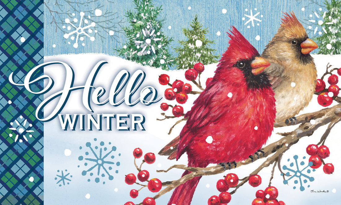 Winter Cardinal- Floor Mat