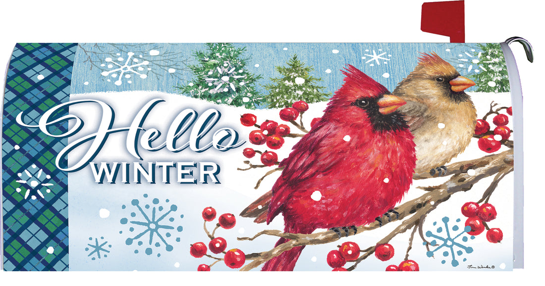 Winter Cardinal-Mailbox Makeover