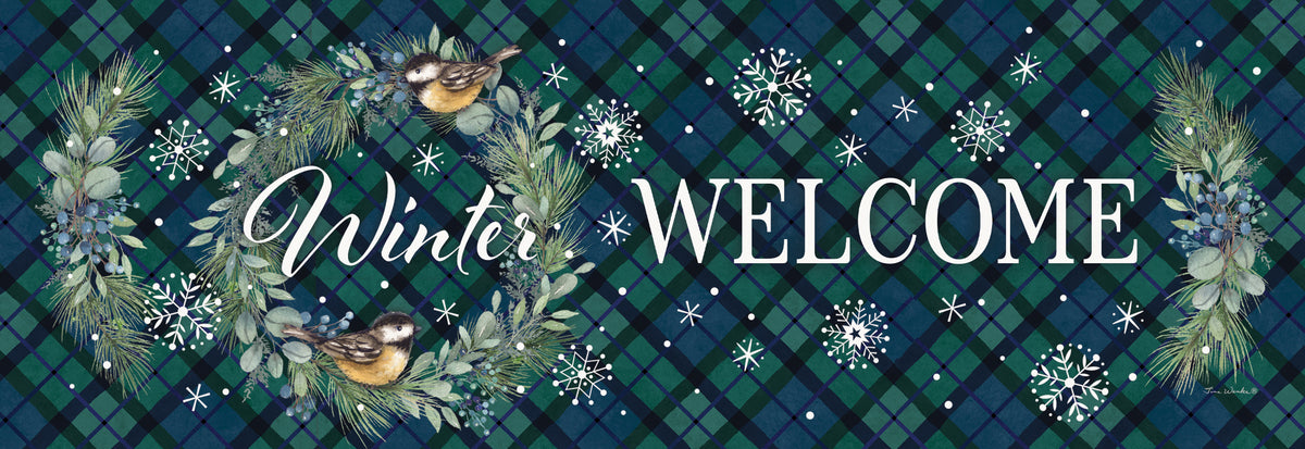 Chickadee Wreath-Signature Sign