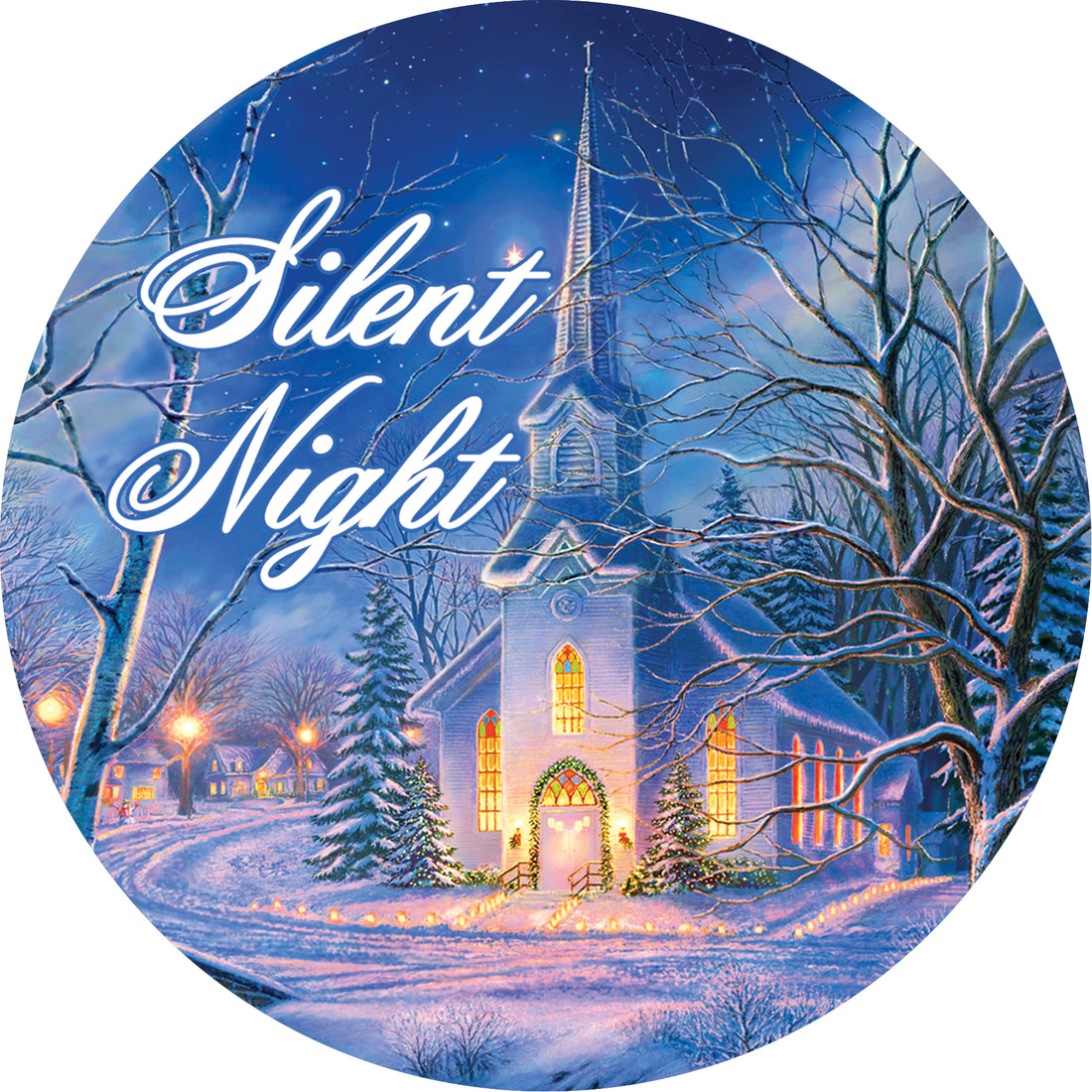 Winter Church-Accent Magnet