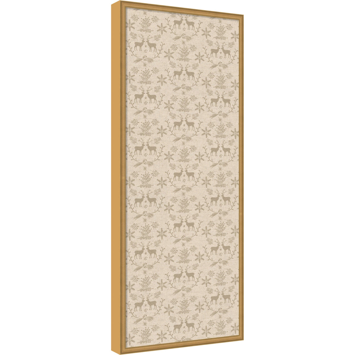 Framed Fabric Pinboard Reindeer Linen Printed Bulletin Board