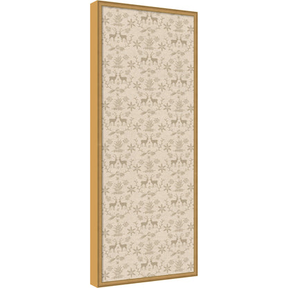 Framed Fabric Pinboard Reindeer Linen Printed Bulletin Board