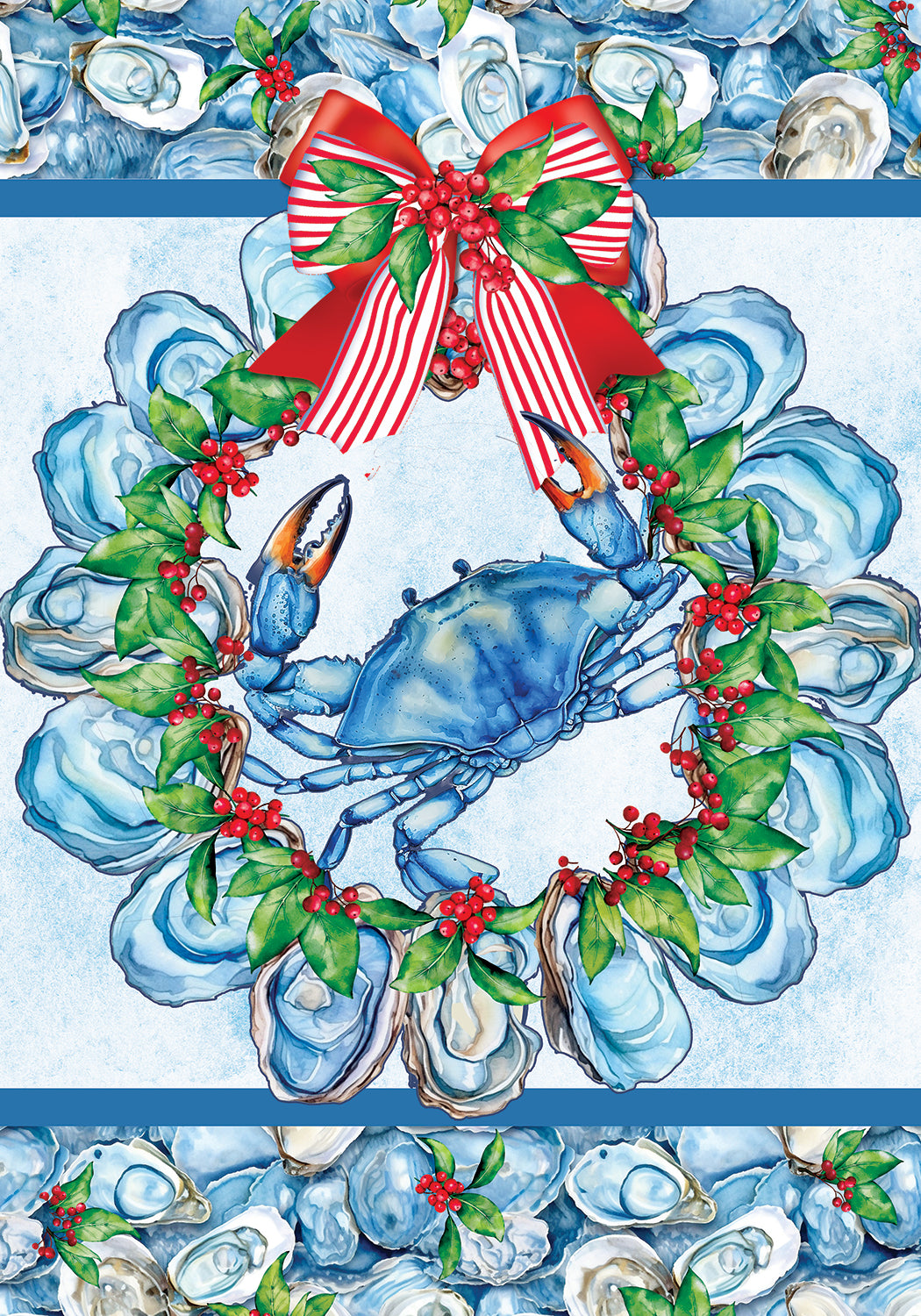 Oyster Crab Wreath-Flag