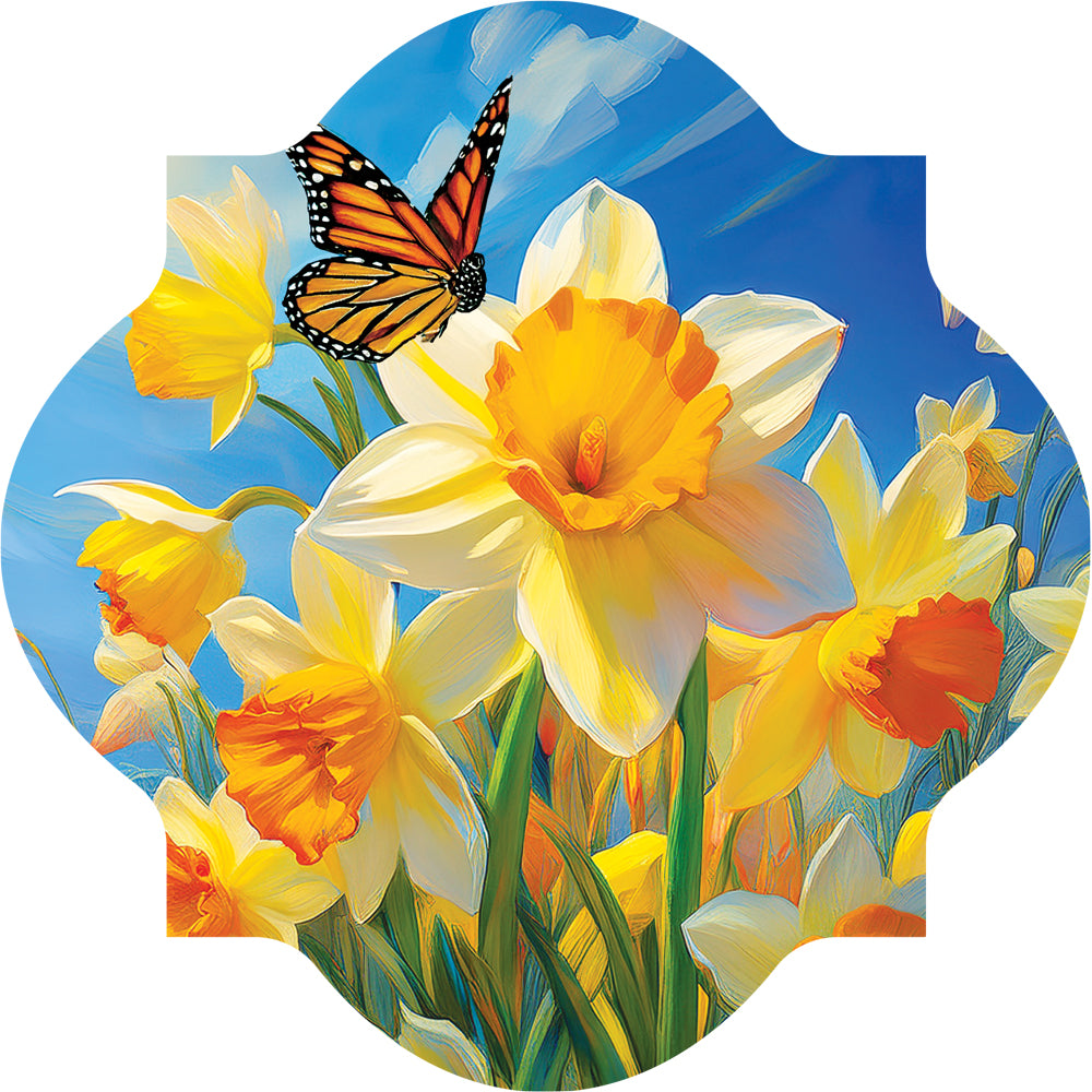 Daffodils and Butterfly-LG Hang Around
